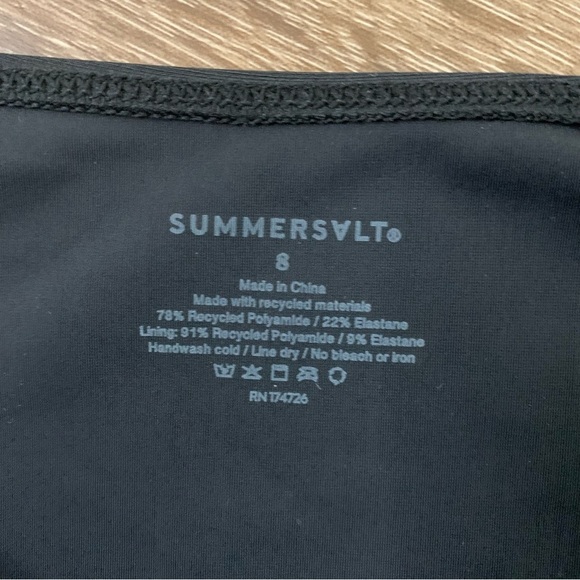 Summersalt Womens black cinch Tankini top swim 8 NEW - Picture 9 of 10
